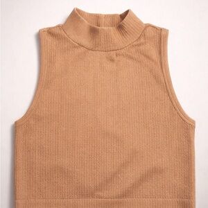 Aeropostale Tan Ribbed Crop Top